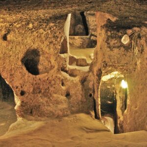 Ancient underground chambers in Kaymaklı, Cappadocia