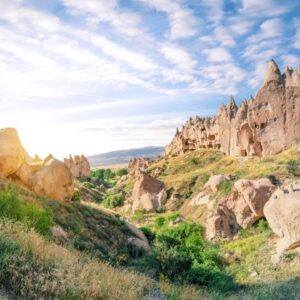 Ancient cave monastery ruins at Goreme, a UNESCO World Heritage Site