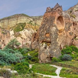 Byzantine-era cave churches with frescoes in Zelve, Cappadocia