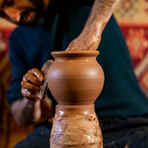 Ancient pottery-making techniques being demonstrated in Avanos
