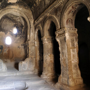 Byzantine frescoes inside Selime Monastery, Cappadocia