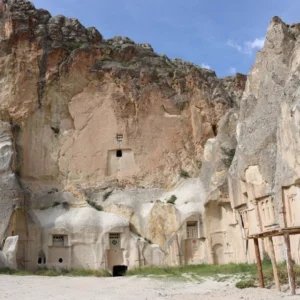 Keslik Monastery rock-hewn church with frescoes, Cappadocia, Turkey