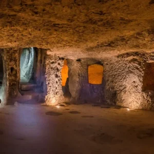 Historic multi-level underground city of Kaymaklı, Turkey