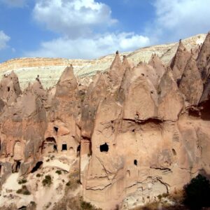 Rock-cut monasteries and fairy chimneys in Zelve, Cappadocia