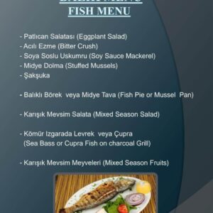 sunset bosphorus cruise fish menu