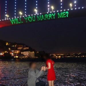 laser show on bosphorus