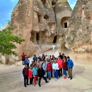 Fairy chimneys shaping Cappadocia’s surreal landscape