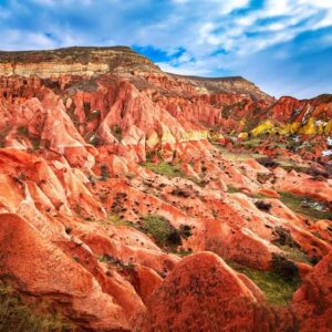 Cappadocia’s iconic fairy chimneys at sunset