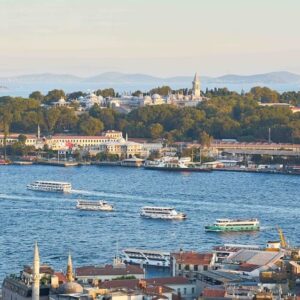 Sailing between two continents—Europe and Asia in a single glance