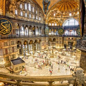 Light dances through windows that have lit emperors and sultans alike in Hagia Sophia