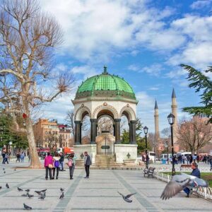 Sultanahmet Square today, the Hippodrome of yesterday—history beneath your feet, German Fountain