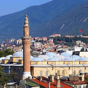 A city of thermal baths, mosques, and mountain views.