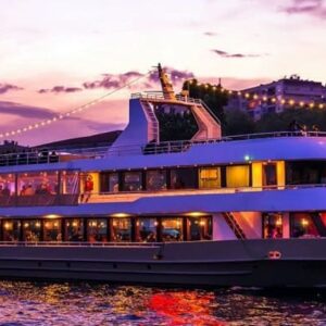 Istanbul glows under the stars during your unforgettable dinner cruise